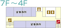 フロアガイド　7F〜4F